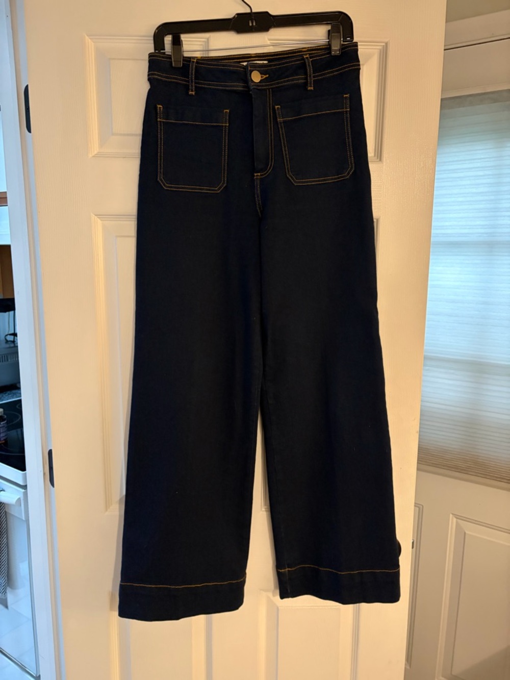 Bagatelle Dark Indigo Jeans with Gold Stitching - Picture 2 of 3